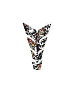 Puig Motorfiets Tankpad Skull Party Zwart