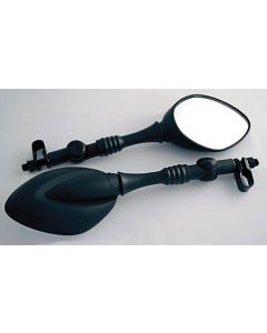 Spiegels universeel met verbindingsstuk Zwart set