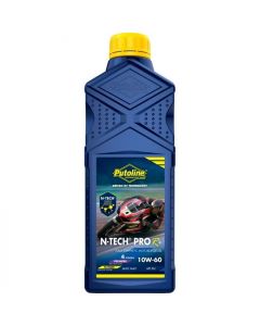 Putoline 1 liter N-TECH® Pro R+ 10W-60 vol-synthetische 4-takt motorfietsolie