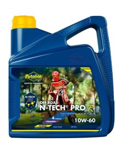 Putoline 4 liter N-TECH® Pro R+ Off Road 10W-60 vol-synthetische 4-takt motorfietsolie