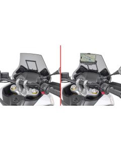 Givi FB8102 beugel voor monteren van GPS of smartphonehouder op PEUGEOT XP400 GT en XP400 ALLURE vanaf 2023