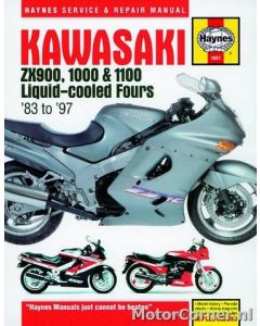 Werkplaatsboek Haynes Kawasaki GPZ900 , GPZ1000RX, ZZR1100 1984 tot 1997