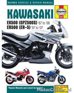 Werkplaatsboek Haynes Kawasaki EX500, ER500, GPZ500S