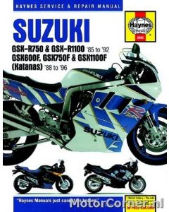Werkplaatsboek Haynes Suzuki GSX-R en GSX-F modellen 1985 tot 1992