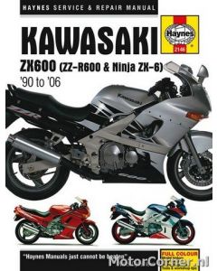 Werkplaatsboek Haynes Kawasaki ZZR600 1990 tot 2006