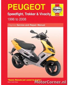 Werkplaatsboek Haynes Peugeot Speedfight, Trekker en Vivacity Scooters (96-08)