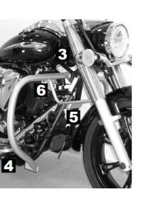 Hepco&Becker Valbeugel chroom voor Yamaha XVS950 Midnight Star vanaf 2009 tot 2015