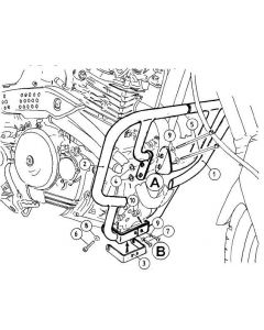 Hepco&Becker Valbeugel zwart voor Honda FMX650 vanaf 2005 tot 2007