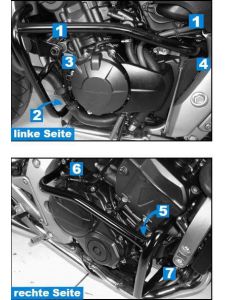 Hepco&Becker Valbeugel zwart voor Honda CB600F vanaf 2007 tot 2010