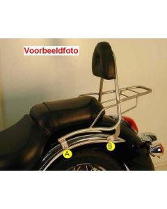 Hepco&Becker Sissybar met rekje chroom voor Kawasaki ZL600 ELIMINATOR vanaf 1995 tot 1996