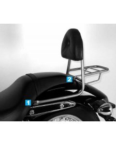 Hepco&Becker Sissybar met rekje chroom voor Honda VT750DC Shadow Spirit vanaf 2007