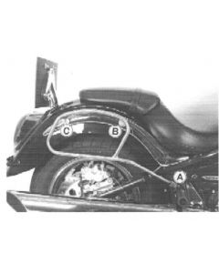 Hepco&Becker Tassendragers standaard chroom voor Kawasaki VN2000  vanaf 2004 tot 2007 en Classic vanaf 2008