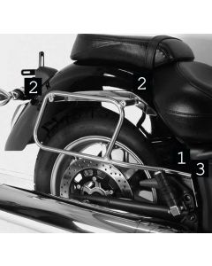 Hepco&Becker Tassendragers standaard chroom voor Yamaha XVS1300 Midnight Star