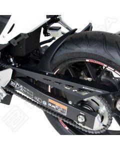 Barracuda Achterspatbord Honda CB 500F mat zwart + kettingkast alu zwart 2013-2017