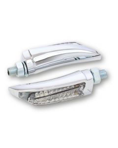 Highsider LED Achterlicht met Knipperlicht ARC Chroom
