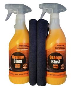 OrangeBlast 3 in 1 Reiniging en wax Spray set voor Motorfiets en Auto