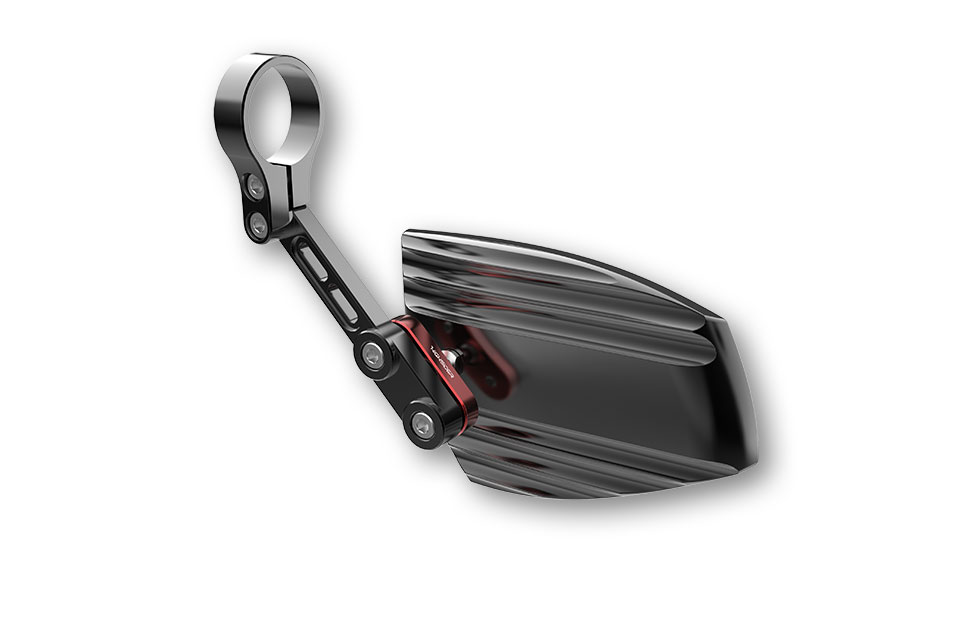 Highsider Stuureind Spiegelset Wave Zwart / Rood