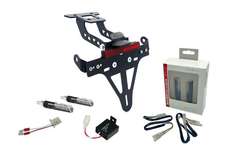 Alpha Technik Kentekenplaathouder Kit met knipperlicht voor Kawasaki Ninja 400