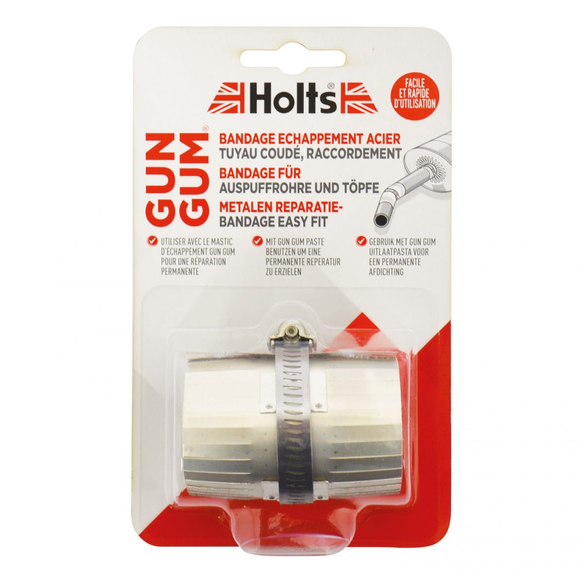 Holts Gun Gum motorfiets uitlaat metalen reparatie bandage 210 x 164 mm