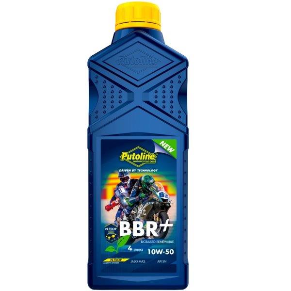 Putoline 1 liter N-TECH® BBR+ 10W-50 vol-synthetische biobased 4-takt motorfietsolie