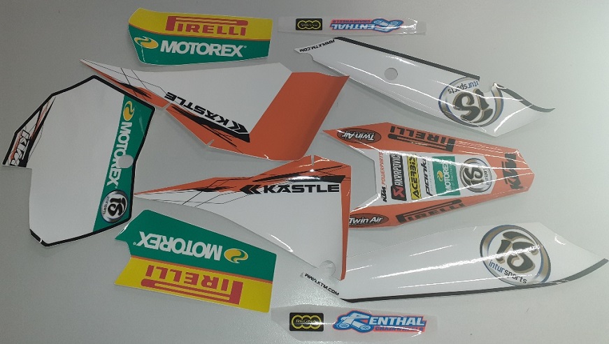 KTM 250 en 450 SX F 2010 Stickerset Factory Decal set