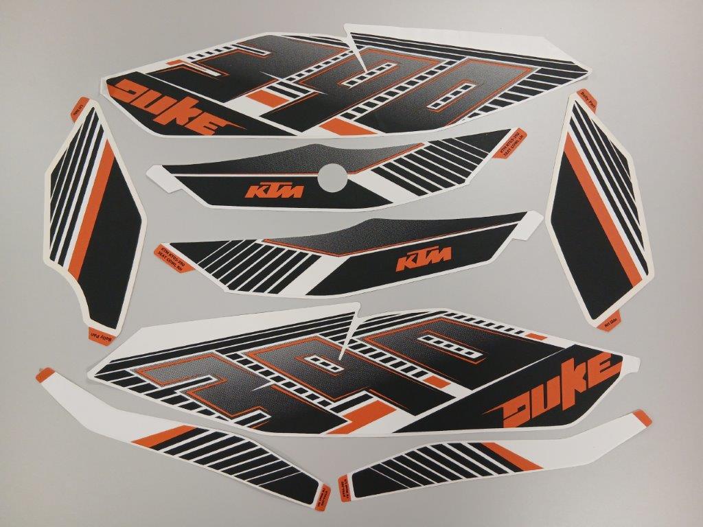 KTM Stickerset / DECAL KIT 390 DUKE BLACK bouwjaar 2014