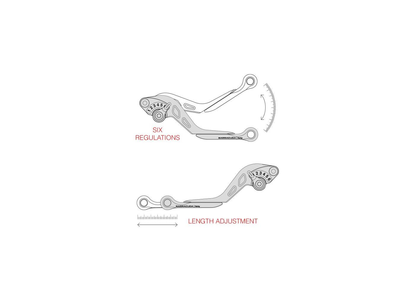 Barracuda rem- en koppelingshendelset Kawasaki ER6-N ER6-F Versys 650 Z750 en Z750S