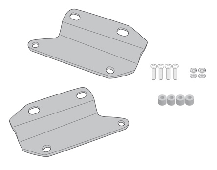 Givi 1161KIT Voor Montage PLR1161/ PL1161CAM Zijkofferrrek Op Honda CRF 1000 L Africa Twin