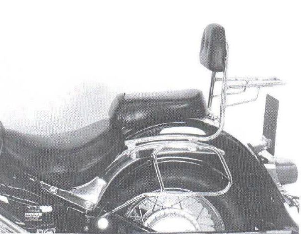 Hepco&Becker Sissybar met rekje zwart voor Suzuki C800/ VL800LC Intruder tot 2008