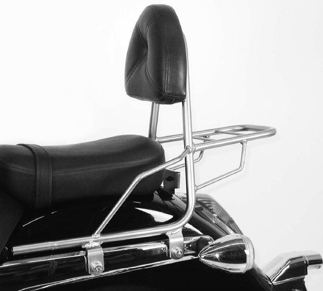 Hepco&Becker Sissybar met rekje chroom voor Honda VT750 vanaf 2004 tot 2007