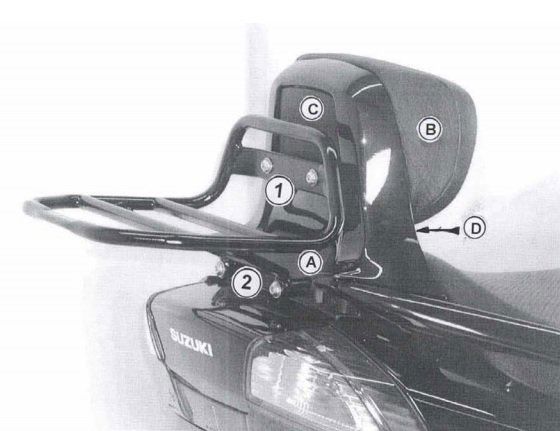 Hepco & Becker Topdrager zwart voor Suzuki GSX 750F vanaf 2003