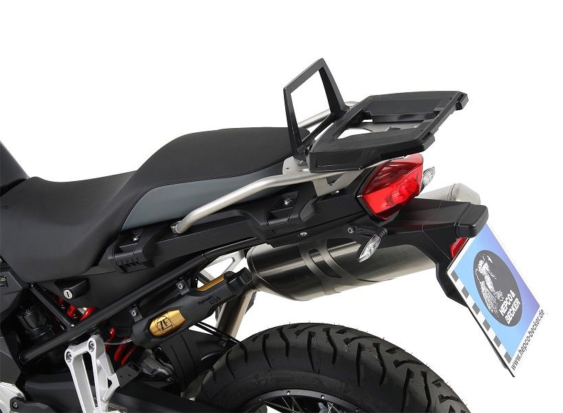 Hepco&Becker Topdrager Alurack zwart voor voor op orig. RVS rek BMW F850GS vanaf 2018 tot 2023
