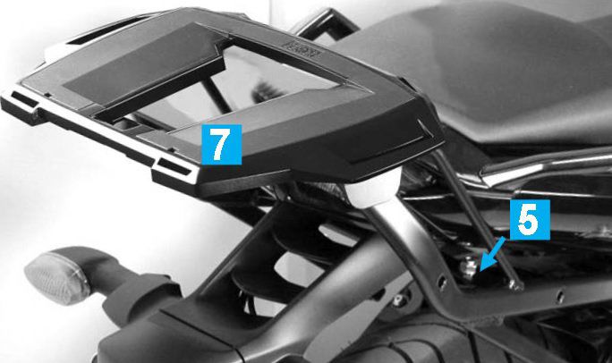 Hepco&Becker Topdrager Easyrack zwart voor Yamaha FZ1 Fazer vanaf 2006 tot 2015