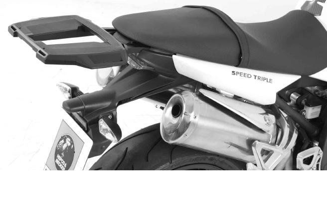 Hepco&Becker Topdrager Easyrack zwart voor Triumph Speed Triple 1050 vanaf 2007 tot 2010-