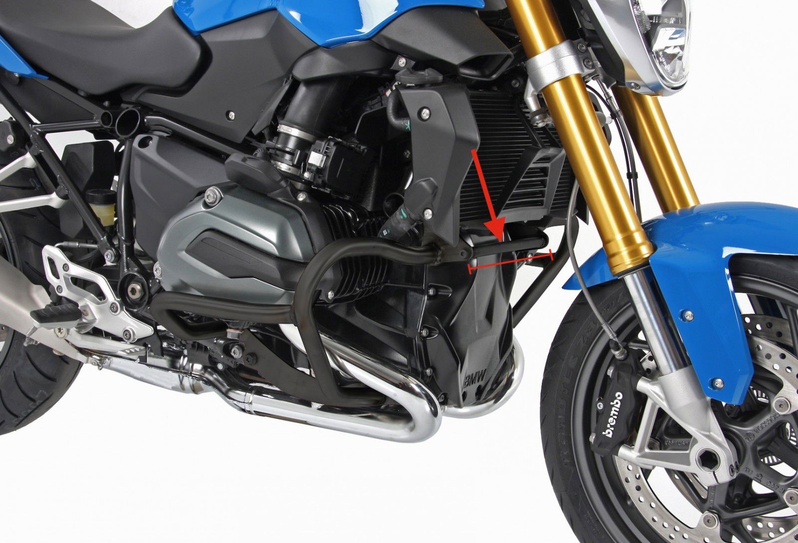Hepco&Becker Valbeugel verbindingsbeugel antraciet voor BMW R1200GS LC vanaf 2013