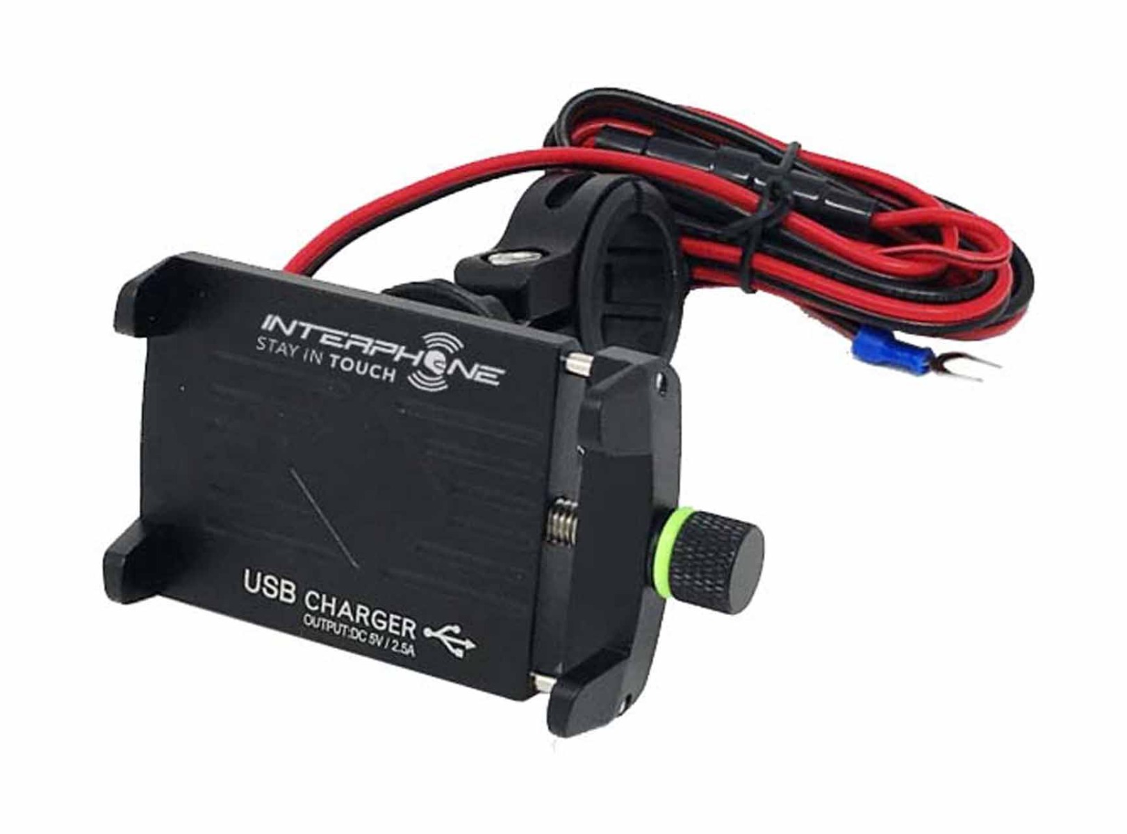 Interphone Motorcrab Evo Aluminium  USB Universele telefoonhouder