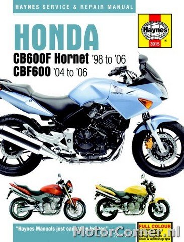 Werkplaatsboek Haynes Honda CB600F Hornet en CBF600 (98-06)