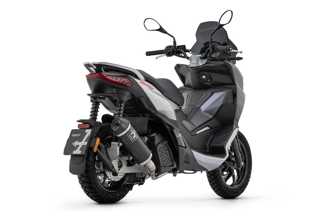ARROW DARK Urban motorfiets uitlaat voor Aprilia SR 200 GT vanaf 2022