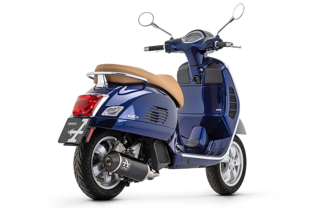ARROW DARK Urban motorfiets uitlaat voor Vespa GTS125 vanaf 2021