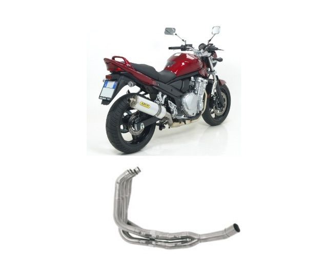 ARROW spruitstuk zonder katalysator voor Bandit 650(S)A en 1250(S)A en GSX1250FA