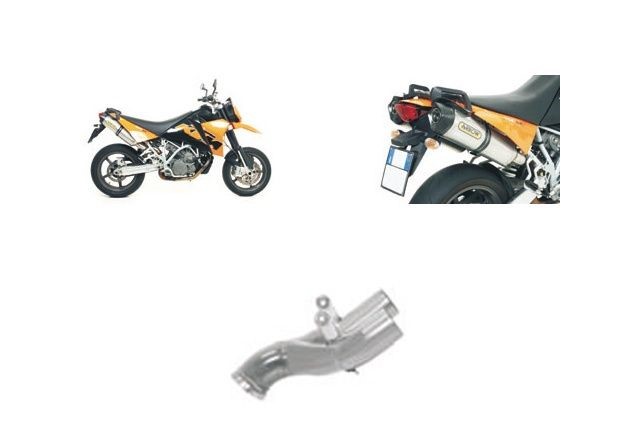 ARROW tussenpijp met katalysator voor KTM 950SM vanaf 2005 en KTM 990SM vanaf 2008