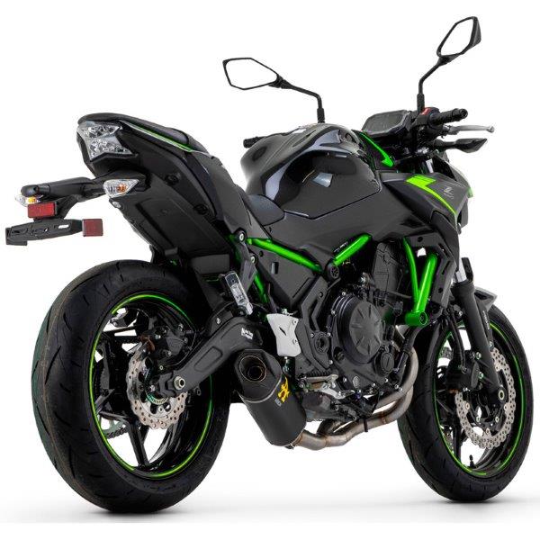 ARROW DARK INDY RACE EVO motorfietsuitlaat voor Kawasaki Z650 en Ninja 650 vanaf 2021