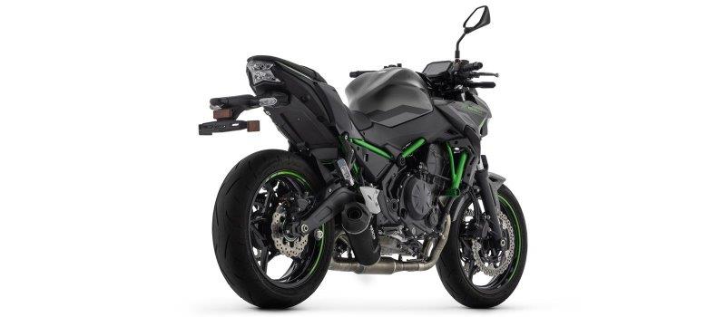 ARROW DARK INDY RACE EVO motorfietsuitlaat voor Kawasaki Z650 en Ninja 650 vanaf 2024